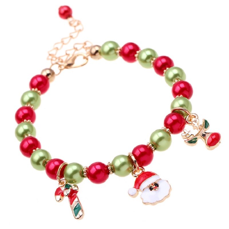 schneeflocke Charme Armband Für Frauen DIY Kristall Perlen fit Pa Armbänder & Armreifen Schmuck Weihnachten Baum Ornamente Weihnachten: A