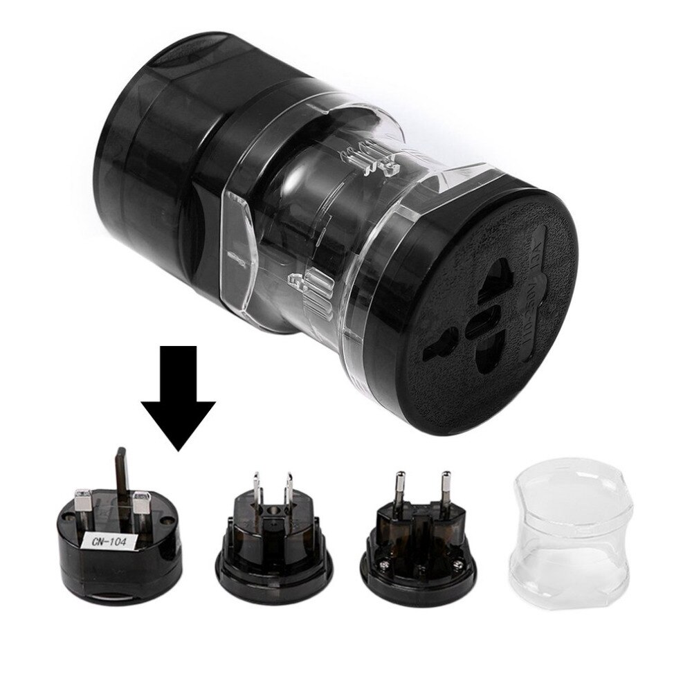 Universal Travel Adapter US/AU/UK/EU Plug Worldwide Charger Power Wall Conversion Socket Electric Converter White/Black