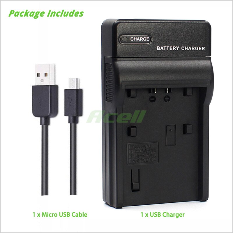 Carregador USB para SONY a230 a330 a290 a380 a390 NP-FH50 DSC-HX200 HX100 HDR-TG1E HDR-TG3E HDR-TG5E HDR-TG7E Câmera Substituir BC-VH1