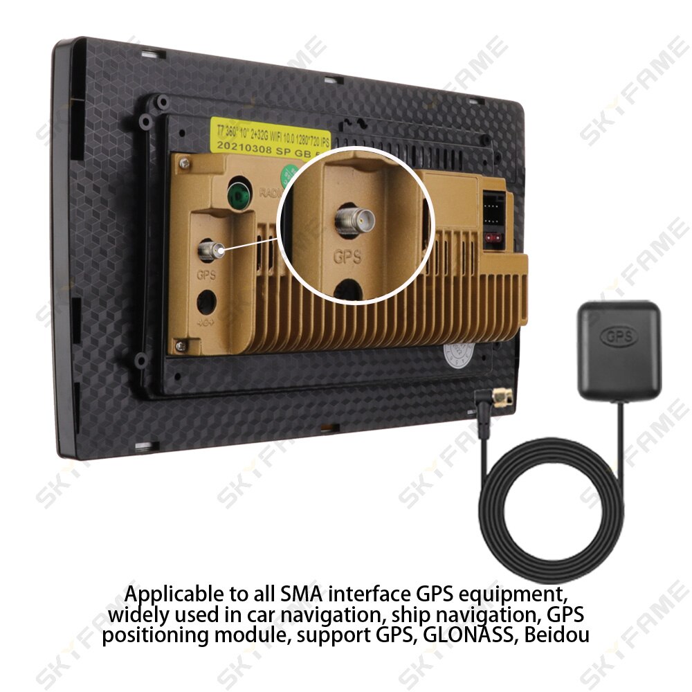 Car GPS Antenna for Car Dash DVD player Head Unit Stereos and Android navigation SMA interface