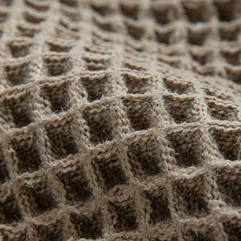 Alfombra antideslizante para baño, Felpudo tejido de lino, alfombra de baño gruesa súper absorbente, alfombra de suelo con textura de gofre, puerta de la sala de estar