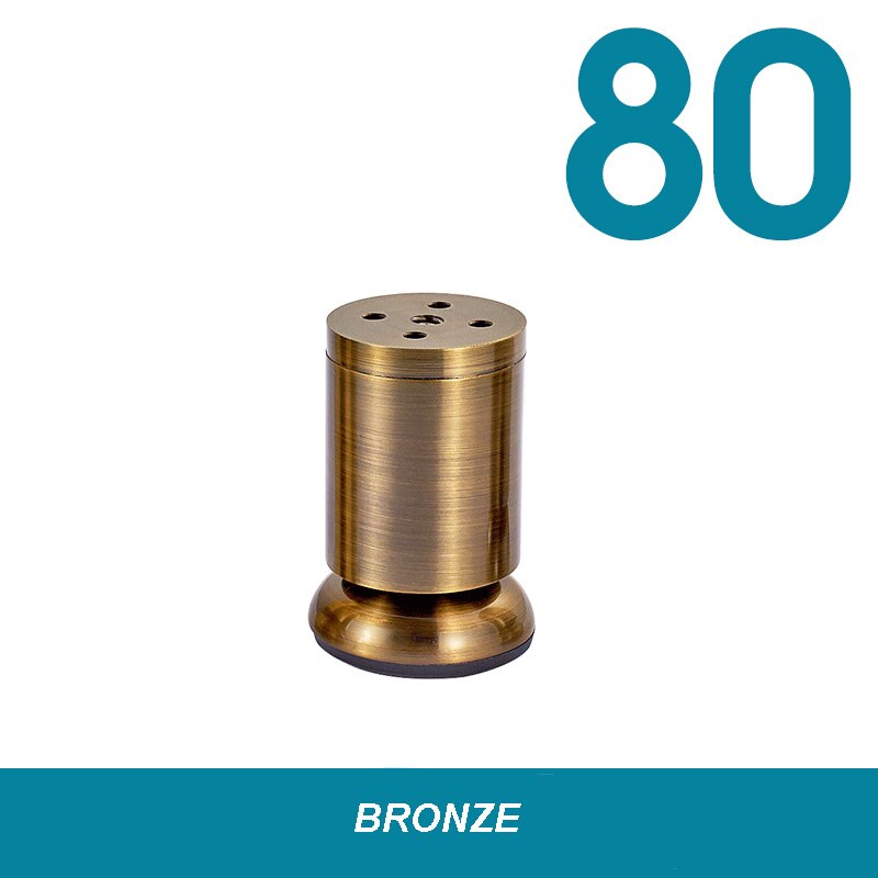 High End Furniture Foot Cushion Thickened Reinforcement Sofa Cabinte Table Legs Chair Leg Feet Protector Stand Foot Cover: Bronze-80MM
