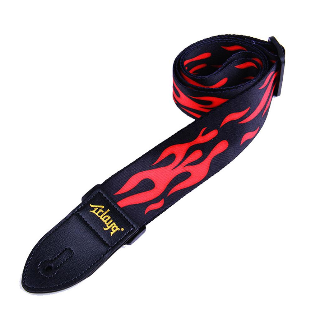 Sangle de guitare en Nylon pour guitare électrique acoustique et basse ceinture de guitare multicolore réglable sangles en Nylon d'impression colorée: 02