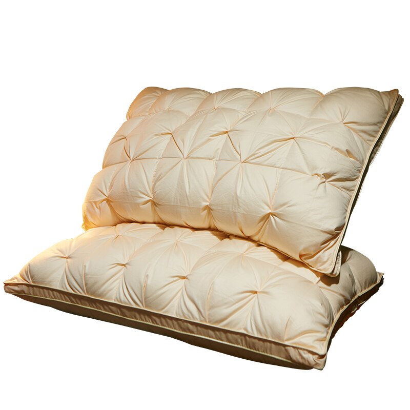 48*74 cm 3D estilo retângulo de luxo ganso branco/travesseiros da cama para baixo-prova de penas de pato para baixo algodão shell frete grátis #/: -DY-YRZ-mihuang