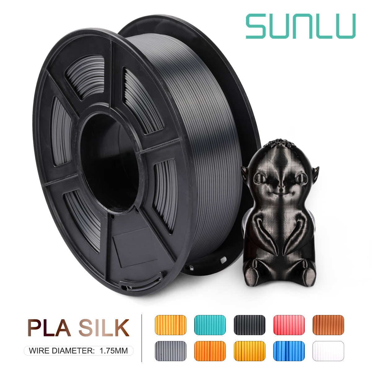 PLA Filament SEIDE Orange 1kg 2,2 £ 1,75mm Profi rolle 3D Drucker Filamet DIY für 3D druck füllt nach: HW-die Seide-BK-1KG