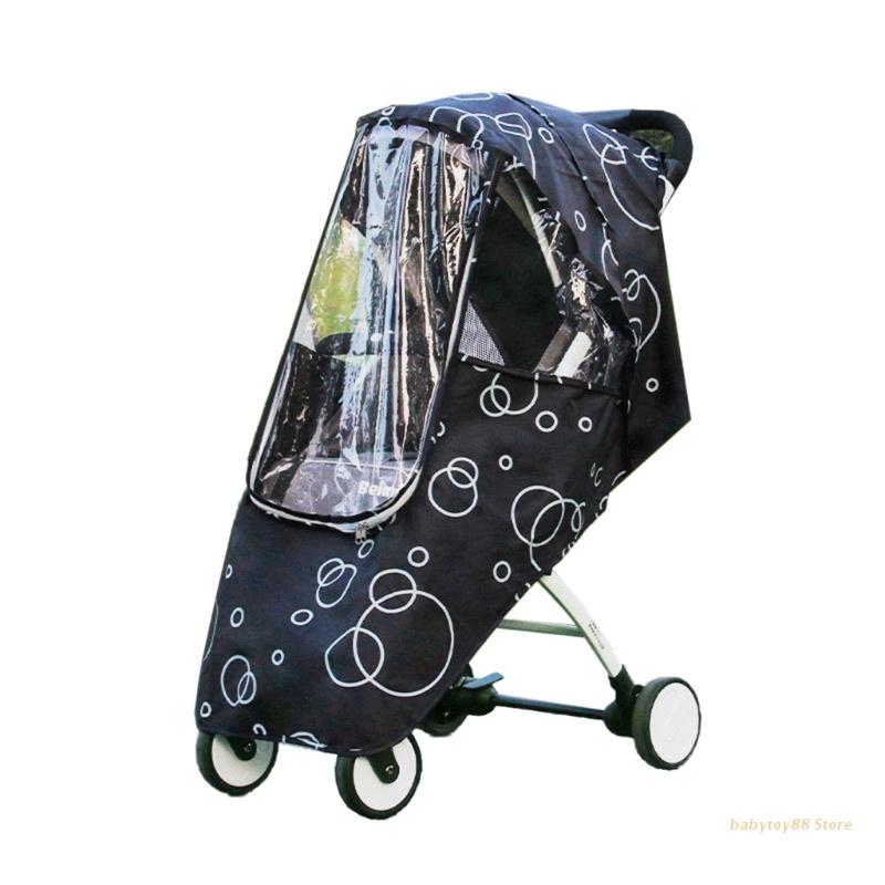 Y4UD Regenjas Kinderwagen Veilig Kind Wind En Regen Universele Maat Zichtbaarheid 1Pc: Black bubble