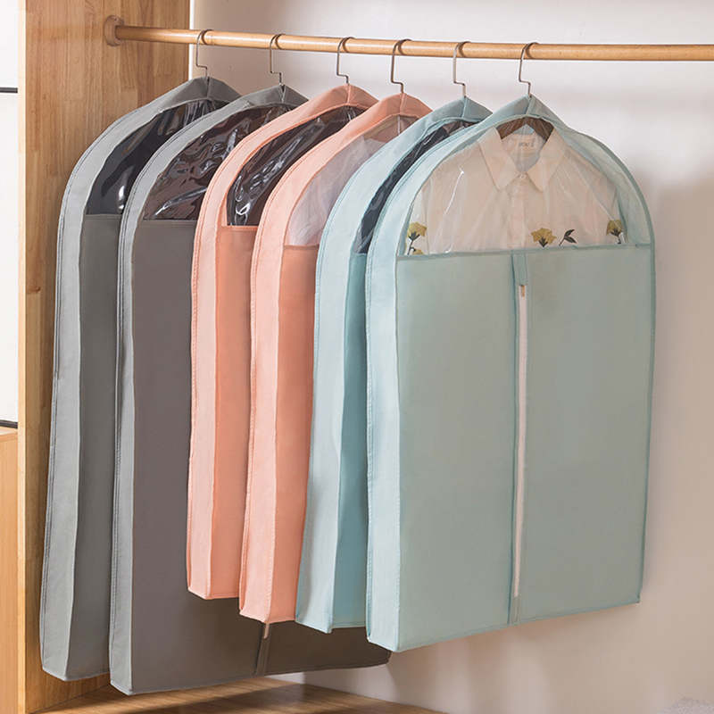 Three Dimensional Dust Cover Insect Proof Moisture-proof Bedroom Wardrobe Closet Clothing Dust Cover With Zipper Home Organizer