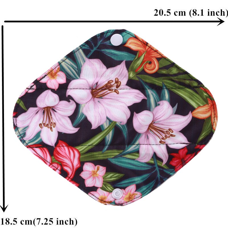[simfamily] 10Pcs Reusable Pads Bamboo Charcoal Pads Sanitary Pads Washable Panty Liner Mama Maternity Menstrual Cotton Dads