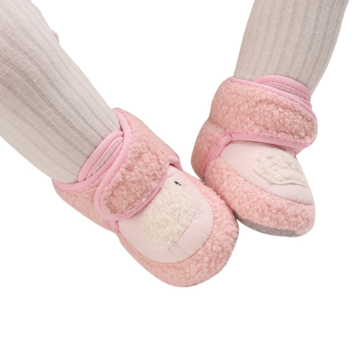 Imcute Jongens Slippers Meisjes Baby Leuke Schapen Kids Laarzen Zacht Katoen Peuter Eerste Crib Schoenen: Roze / 13-18 months