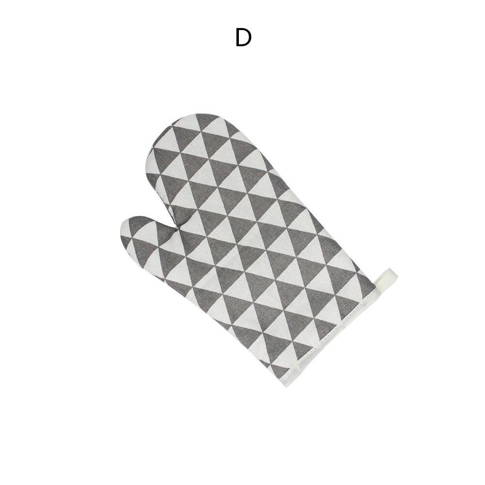 Guante de algodón para el horno guantes antideslizantes aislantes antideslizantes para cocina guante de horno microondas: D