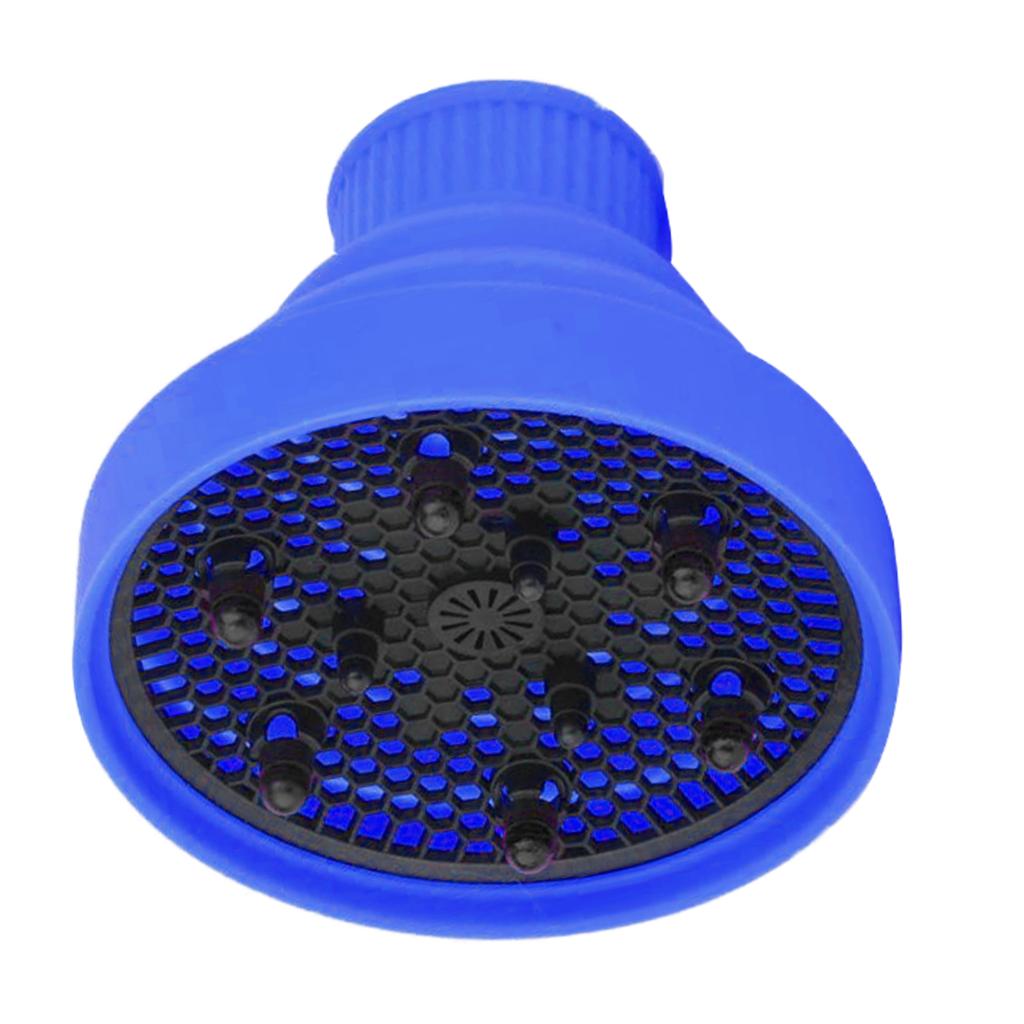 De silicona plegable cubierta para secador cabello ondulado y rizado secador de difusor lavable: Blue