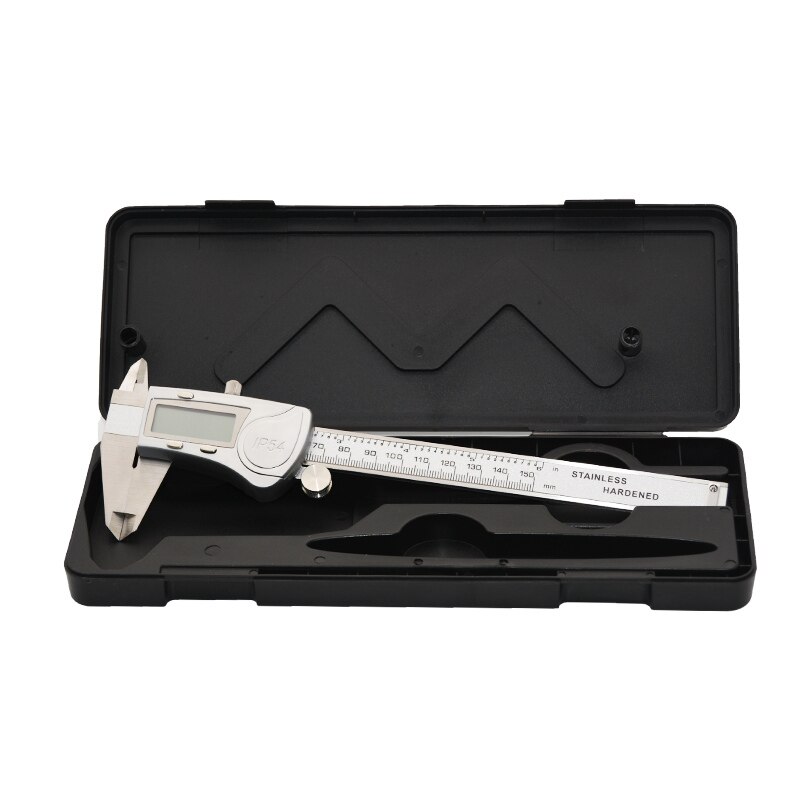 Metal stainless steel IP54 waterproof caliper digital display electronic vernier caliper measurement tool high precision caliper: caliper with box