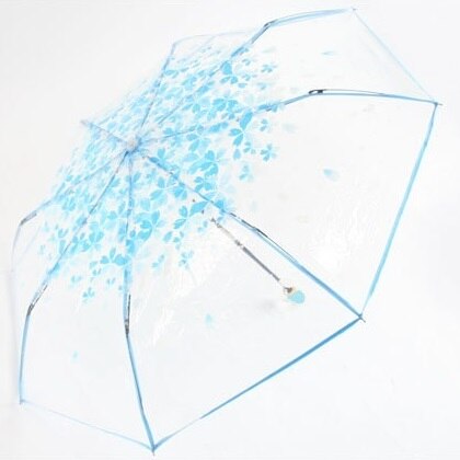 Flor de Cerezo transparente Paraguas de lluvia de las mujeres 3 plegable de La Flor de Sakura Paraguas mujer lluvia herramientas sol sombrilla Paraguas... Paraguas
