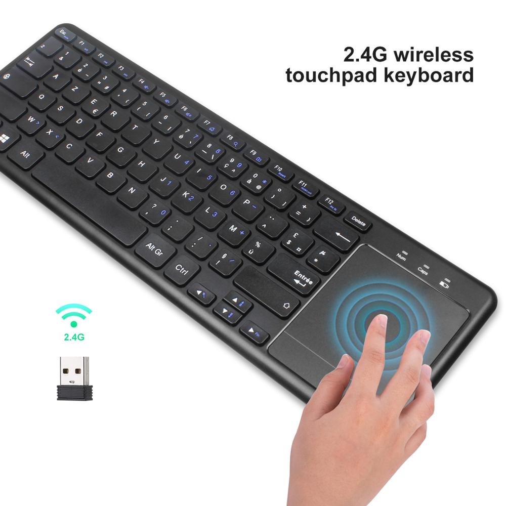 2.4G Wireless Keyboard With Touch Pad Mouse Support Computer And TV PC HTPC Android Windows10/8/7/Vista/XP
