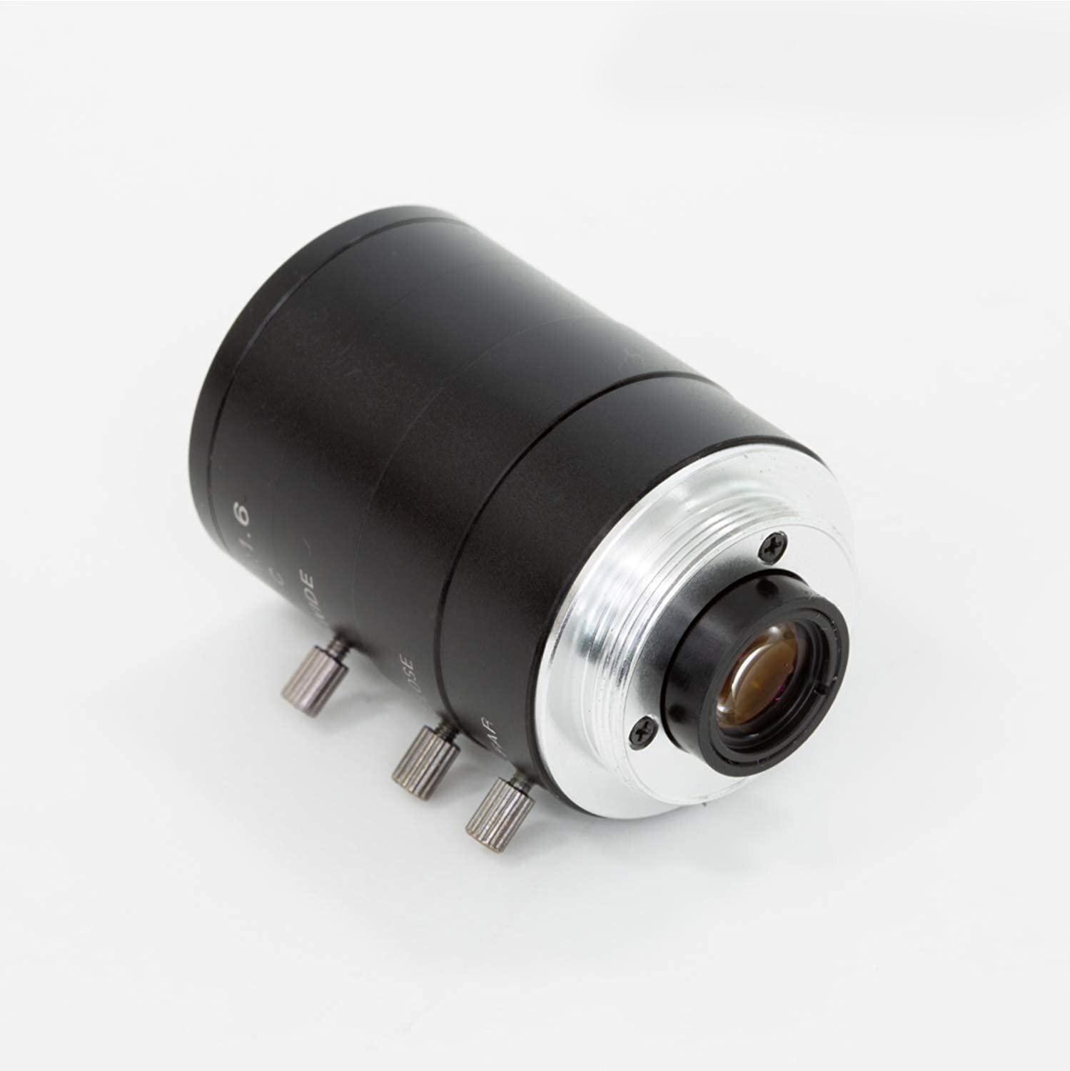 4-12mm Varifocal C-Mount Lens for Raspberry Pi HQ Camera, with C-CS Adapter