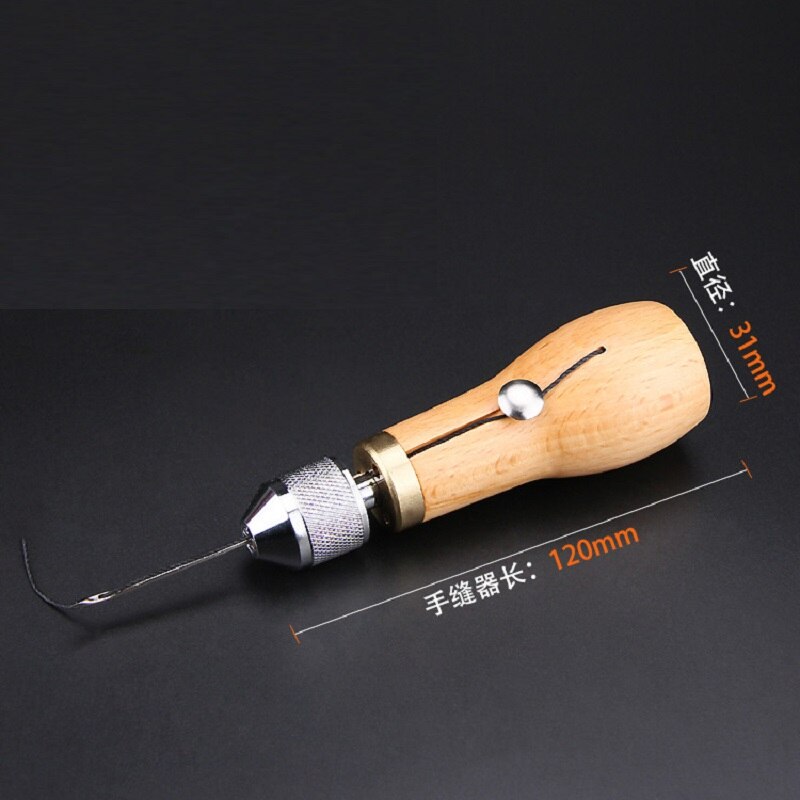 1Set Leather Hand Sewing Machine Stitching Stitcher Waxed Thread Craft Edge Stitching Belt Strips Shoemaker Tool 2019NEW