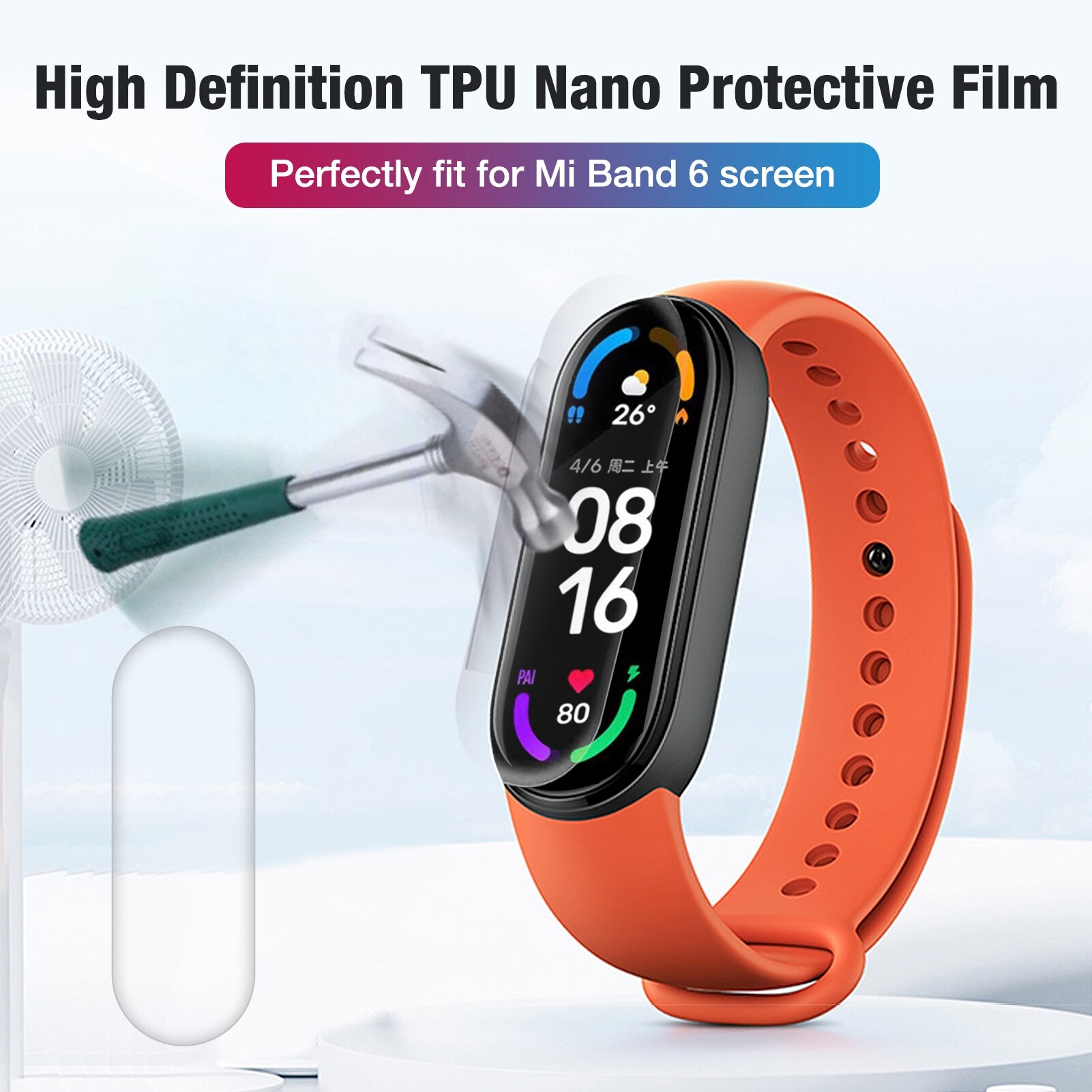 Set Tpu High Definition Nano Zachte Film Voor Mi Band 5 Zachte Flexibele Volledige Dekking Screen Protector Clearity Scratch-slip