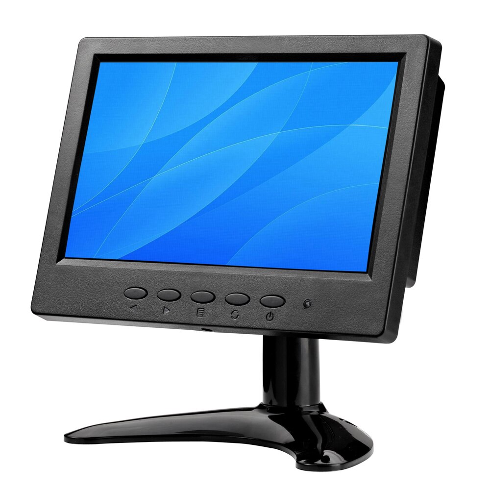 ZHIXIANDA Breedbeeld 7 inch LCD Monitor Kleine LCD Monitor HDMI Draagbare LCD Monitor Met AV/VGA/HDMI-Interface en Luidsprekers