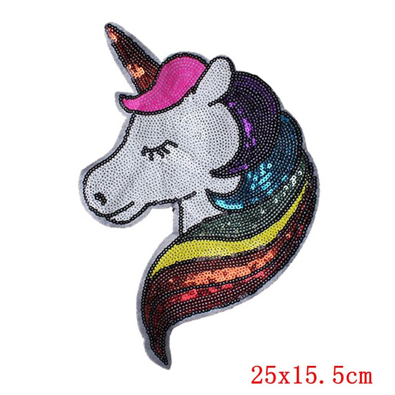 Prajña Naaien Eenhoorn Patch Pailletten Cartoon Naaien Geborduurde Patches Voor Kleding Jas Versmachten Stickers Stof Badge Applique