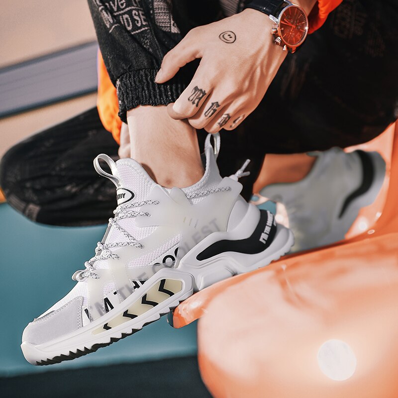 Flut Schuhe Männer Sommer Trend Schuhe Gittergewebe Sport Schuhe Erhöht Netz verrotten Papa Schuhe Sommer Atmungs männer Dämpfung Schuhe