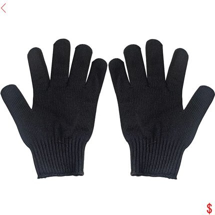 Chef's special gloves for cutting vegetables cooking anti-cutting black technology cut not broken anti-cutting with steel wire d: Default Title