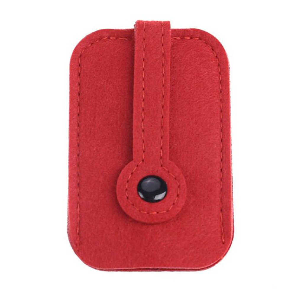 Unisex Autosleutel Portemonnee Portemonnee Wolvilt Sleutelhanger Holder Pocket Keys Organizer Pouch Case Bag: Rood