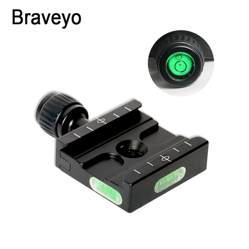 Camera Mounting Clamp QR50 Quick Release Plate Clip Aluminum With Horizontal Bubble For Arca Swiss Dslr Panoramic Tripod Head