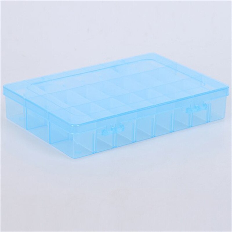 1 Pcs ! Grote Diversen Assort Verzamel Box Componenten Opslag Plastic Doos 24 Rooster Collectebus Pc672095: blue