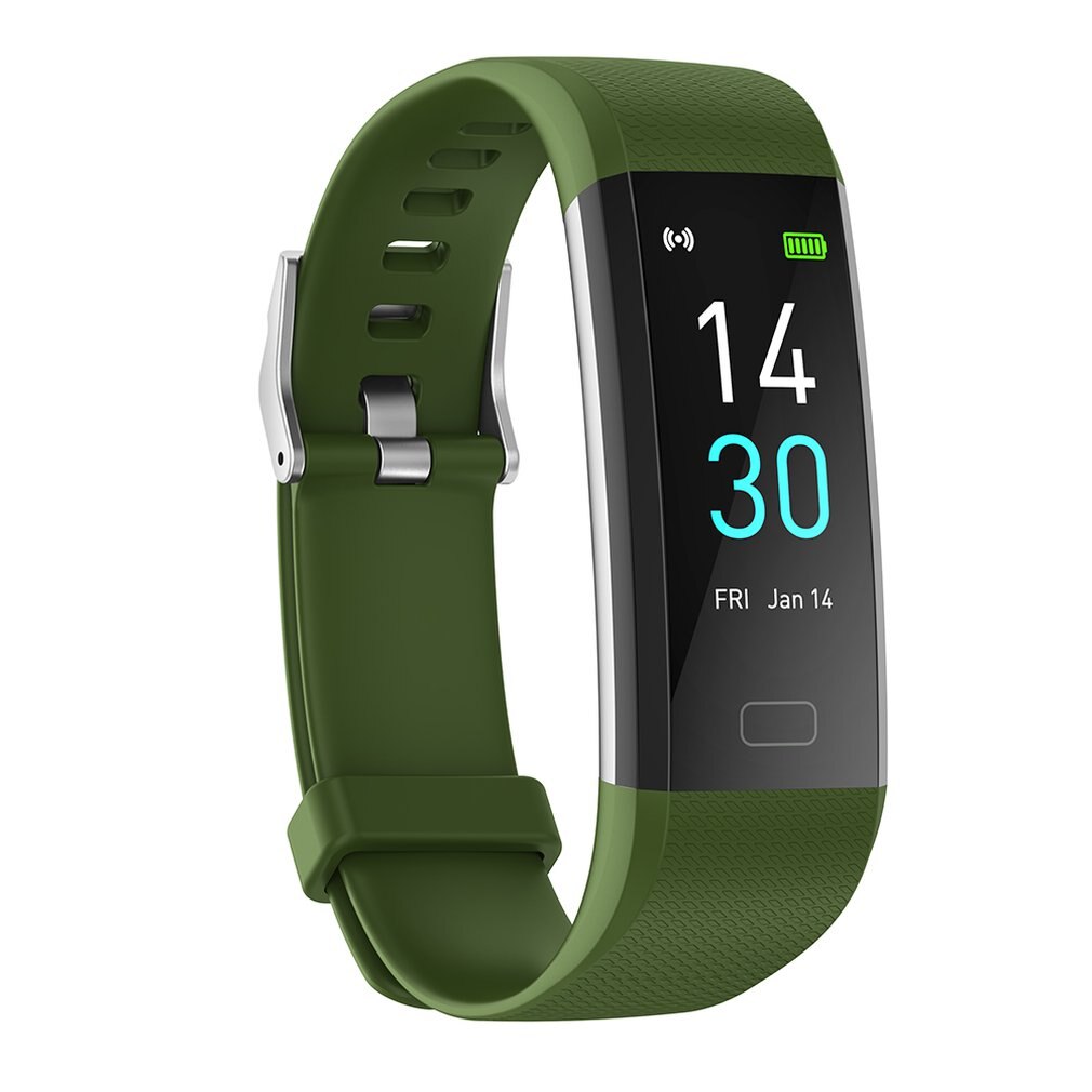 Runmifit S5 Smartwatch saluto Banda tenere sotto controllo Smartwatches Nero accorto Vigilanza di Forma Fisica Traker Impermeabile Senza Fili androide Ios: buio verde