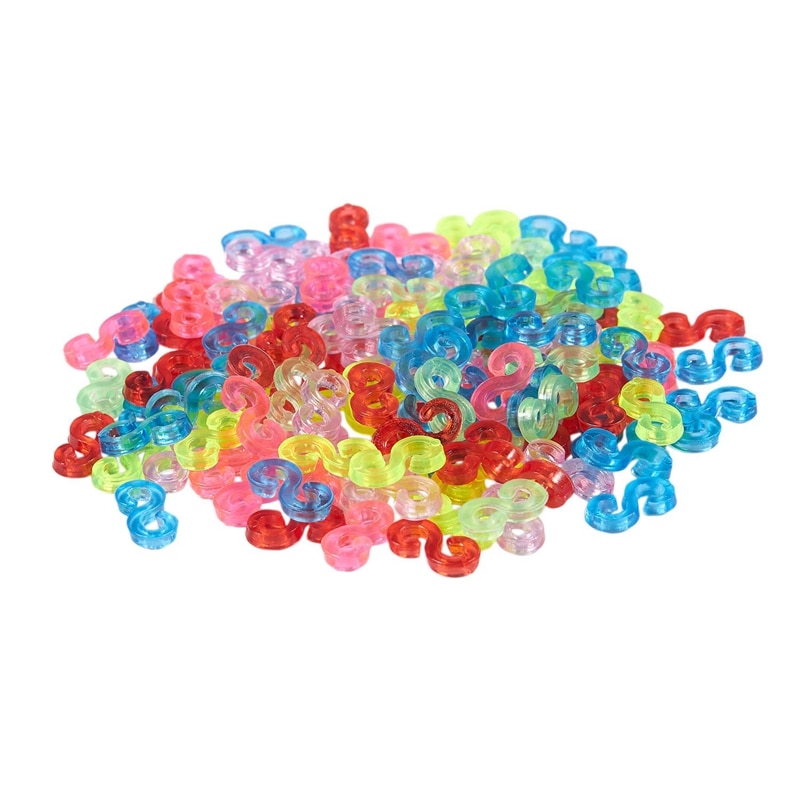 Verbazingwekkende Loom Bands Pack Van 125 Kleurrijke S-Clips: Default Title