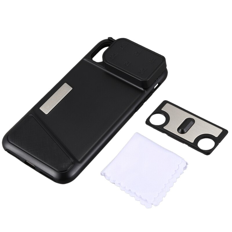 Pholes 6-In-1 Phone Lens Case For Iphone X Dual 2X Telephoto+10X Macro+20X Macro+120 Degree Wide Angle+180 Degree Fisheye Lens