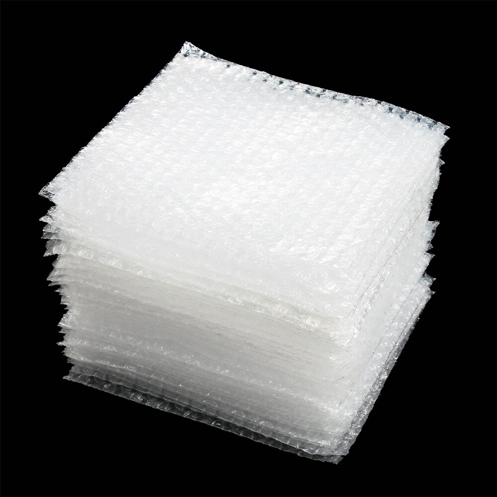 50 Stuks Plastic Beschermende Wrap Envelop Witte Bubble Foam Verpakking Zakken Pe Clear Bubble Tas Schokbestendige Tas Dubbele Film Demping