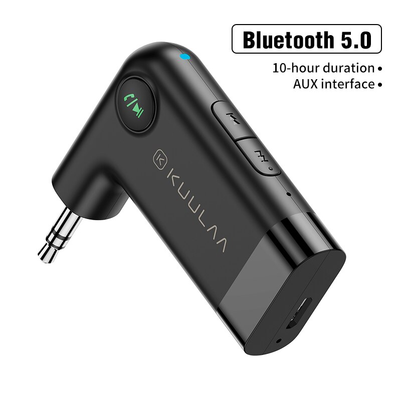 Kuulaa Bluetooth Zender Bluetooth 5.0 Adapter Met 3.5Mm Audio Jack Draadloze Muziek Handsfree Auto Aux Hoofdtelefoon Ontvanger