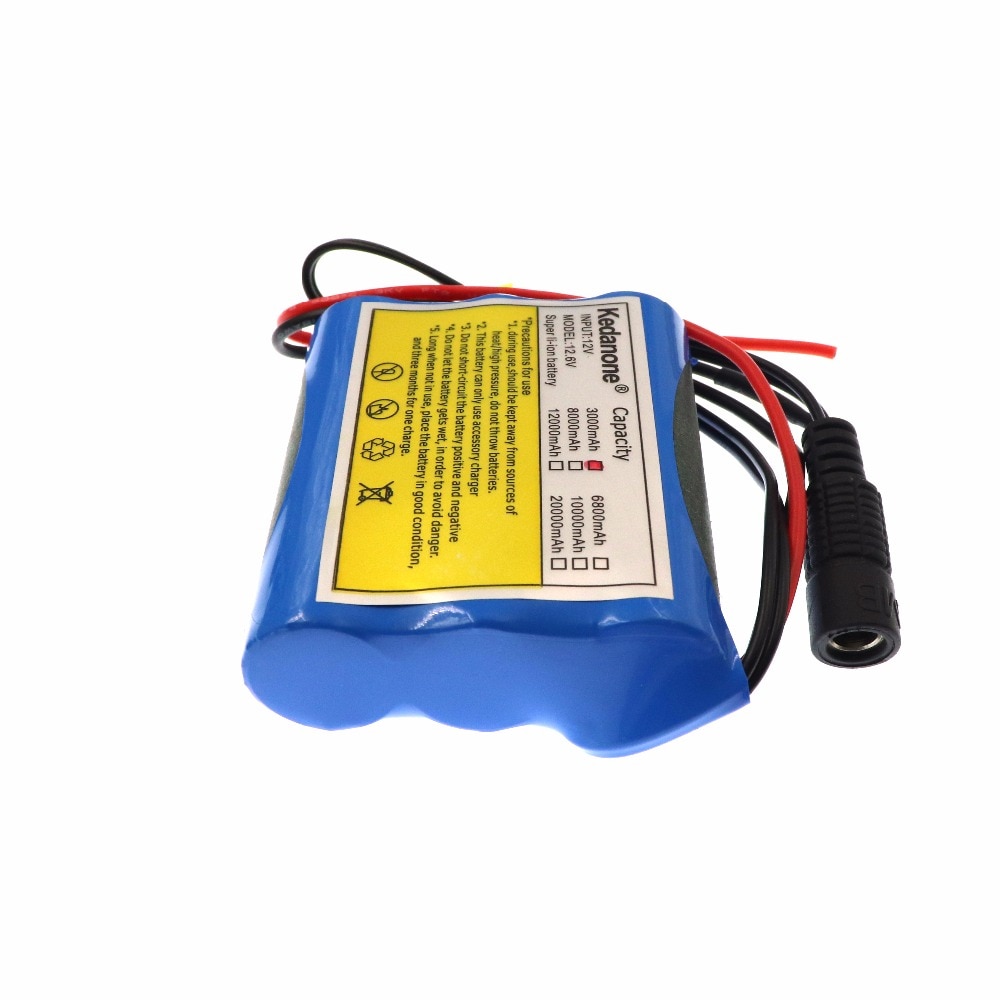 Kedanone-batería recargable de iones de litio NWE, 12 V, 3000 mAh, 18650 y 12,6 V, 1A, cargador, cámara cctv