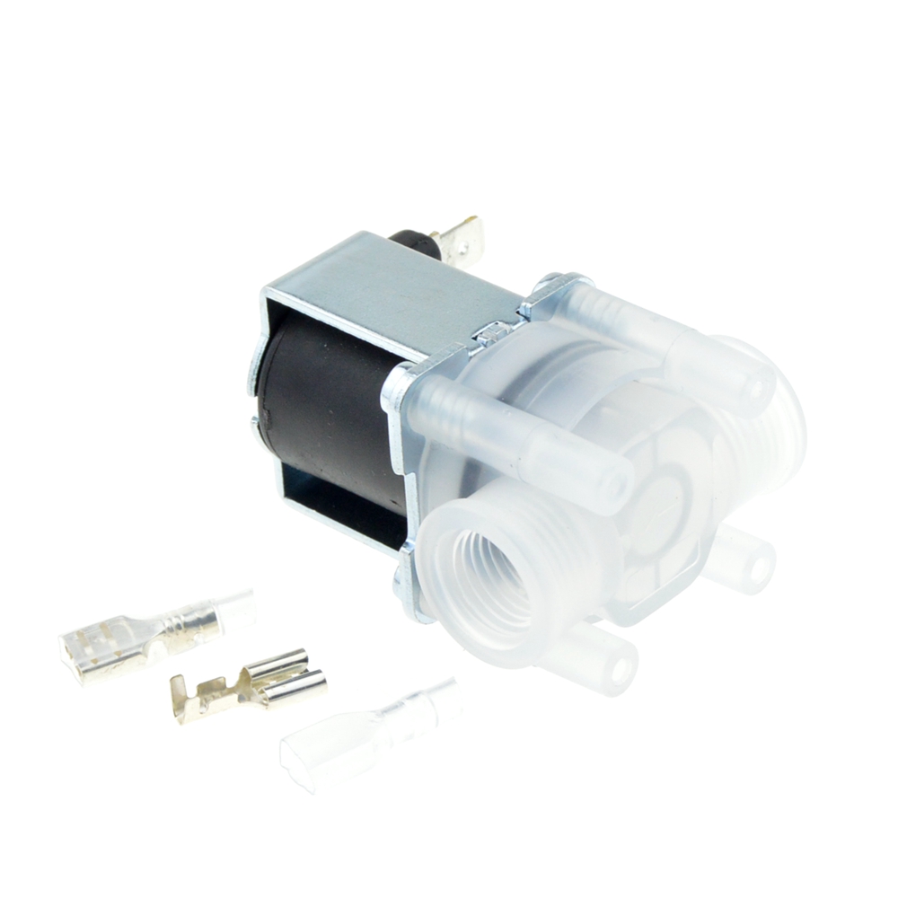 Válvula Solenoide eléctrica de plástico, 12V, 24V, 220V, 1/4 ", hilo femenino Normal de cierre, sistema de ósmosis inversa de agua