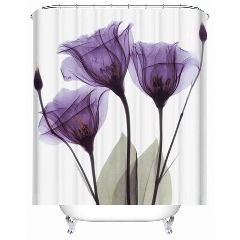 3 pièces/ensemble salle de bain rideau de bain ensembles rideau de douche tortue de mer impression Durable imperméable tapis de couverture de toilette tapis antidérapant: Shower Curtain C