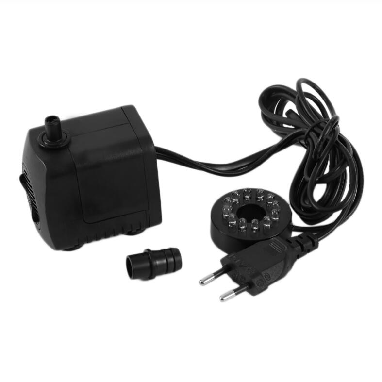 Nicrew 15W 800L/H Dompelpompen Fontein Waterpomp Met 12 Kleur Led Light Fish Tank Aquarium Fontein Vijver zwembad Pompen Decoratie: EU Plug