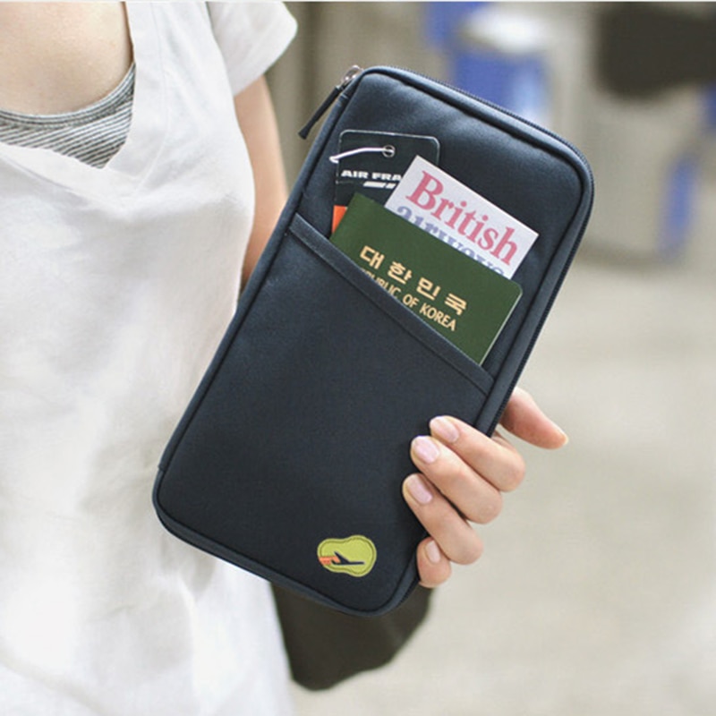 1pcs Folder Document Bag Multi Functional Long Paragraph Ticket Holder Printing Card Package Travel Passport File Package Zipper