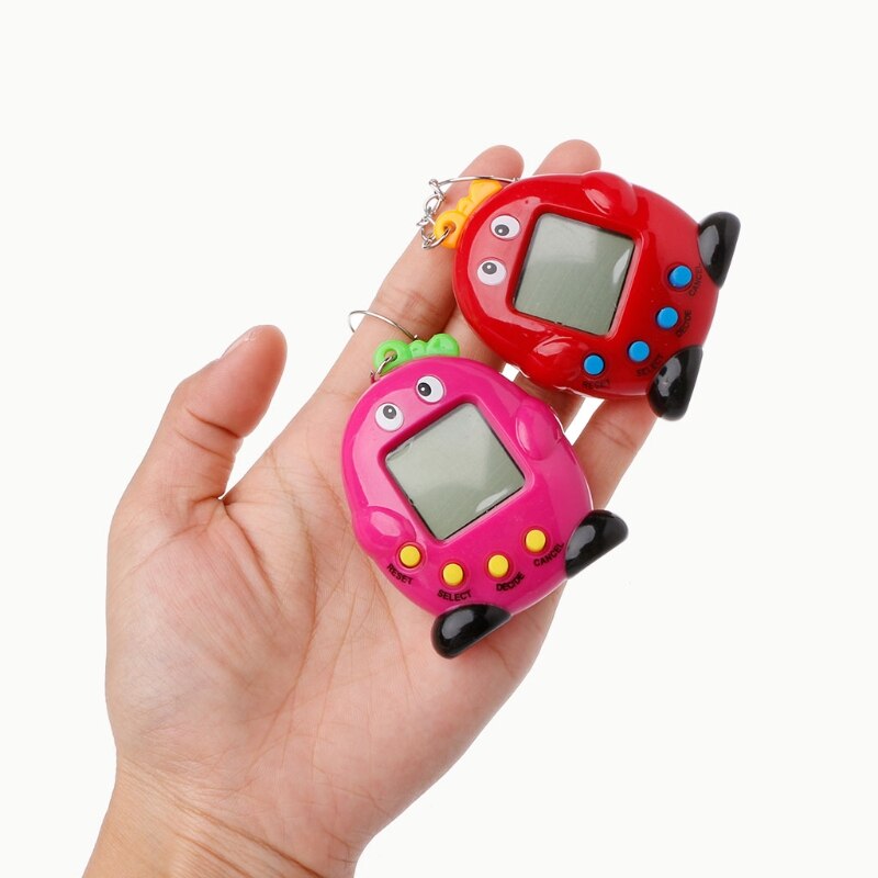 1pc pinguim bonito lcd virtual digital pet máquina de jogo eletrônico com chaveiro g6dd