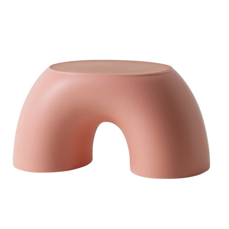 Taburete semicircular Simple para niños, banco pequeño de arcoíris, silla de Interior para el hogar, muebles de juguete, sofá de dormitorio Interior D: Rosa