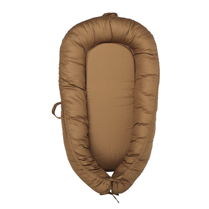 Jednokolorowe śliniaki dla dzieci bezpieczne łóżko z macicy przenośne składane noworodki bioniczny akcesoria dla niemowląt: brązowy