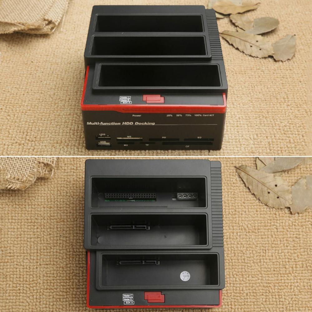 All in 1 USB 3.0 to SATA External High Speed Hard Drive Card Reader Multifunctional HDD Dock Base UK/US/EU plug