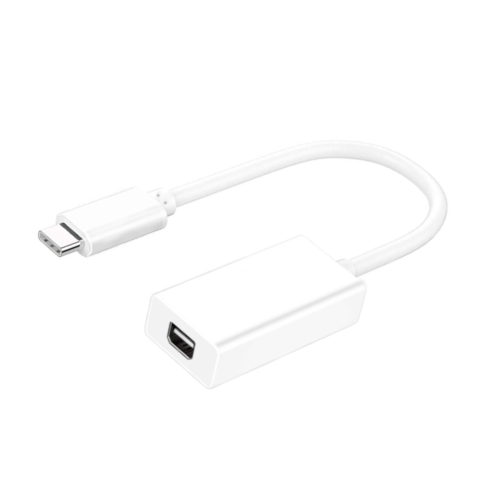 Usb-c til mini display port adapter usb 3.1 type c (thunderbolt 3)  til thunderbolt 2 adapter til macbook pro 4 k 60hz dp convert: Hvid