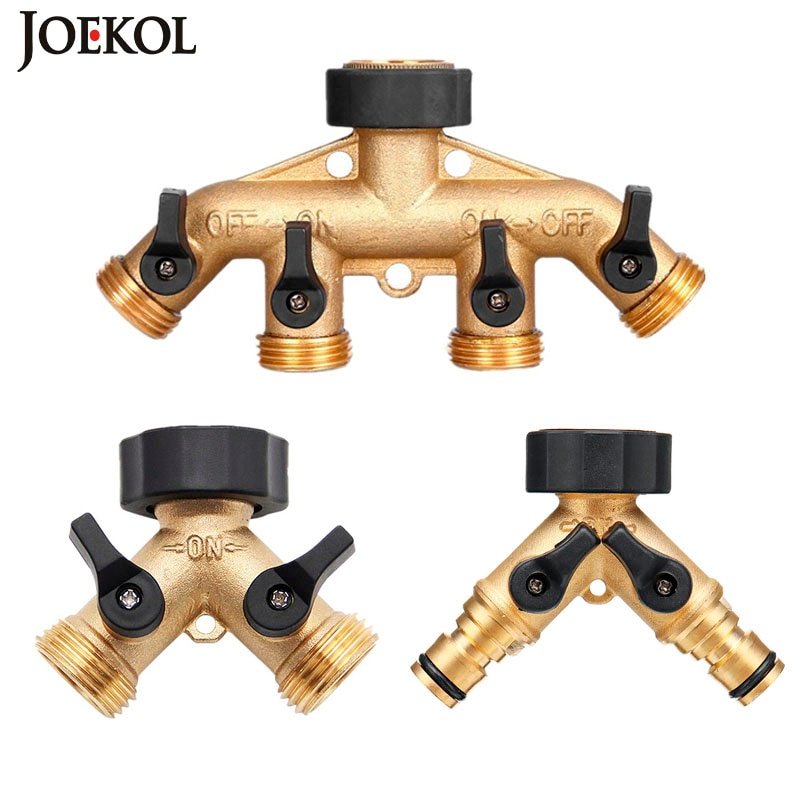 Rask 3/4 &quot; 2/4 -veis rote hageslange splitter y-type vannkran koblingsfordeler til utendørs kran og kran