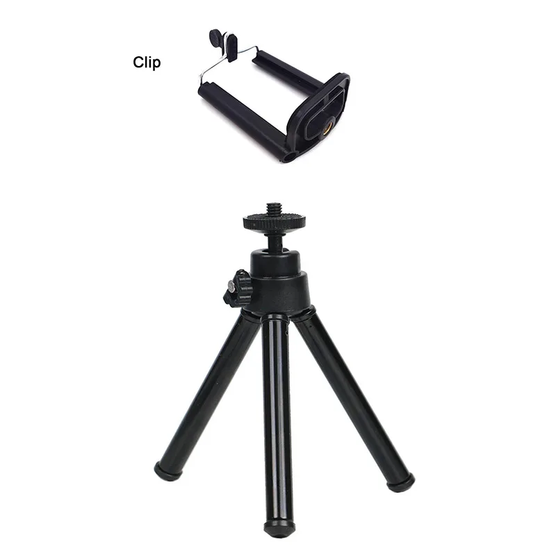Mini trépied Flexible à 2 sections, support pour projecteur, caméra, trépied de bureau en alliage d'aluminium pour téléphone portable: CRYSTAL