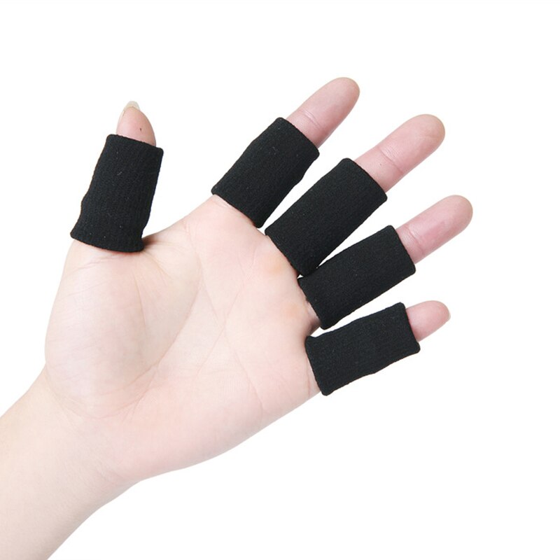 10 Stuks Nylon Elastische Vinger Mouwen Sport Brace Duim Protector Voor Basketbal Zomer Outdoor Fitness Bescherming Fietsen
