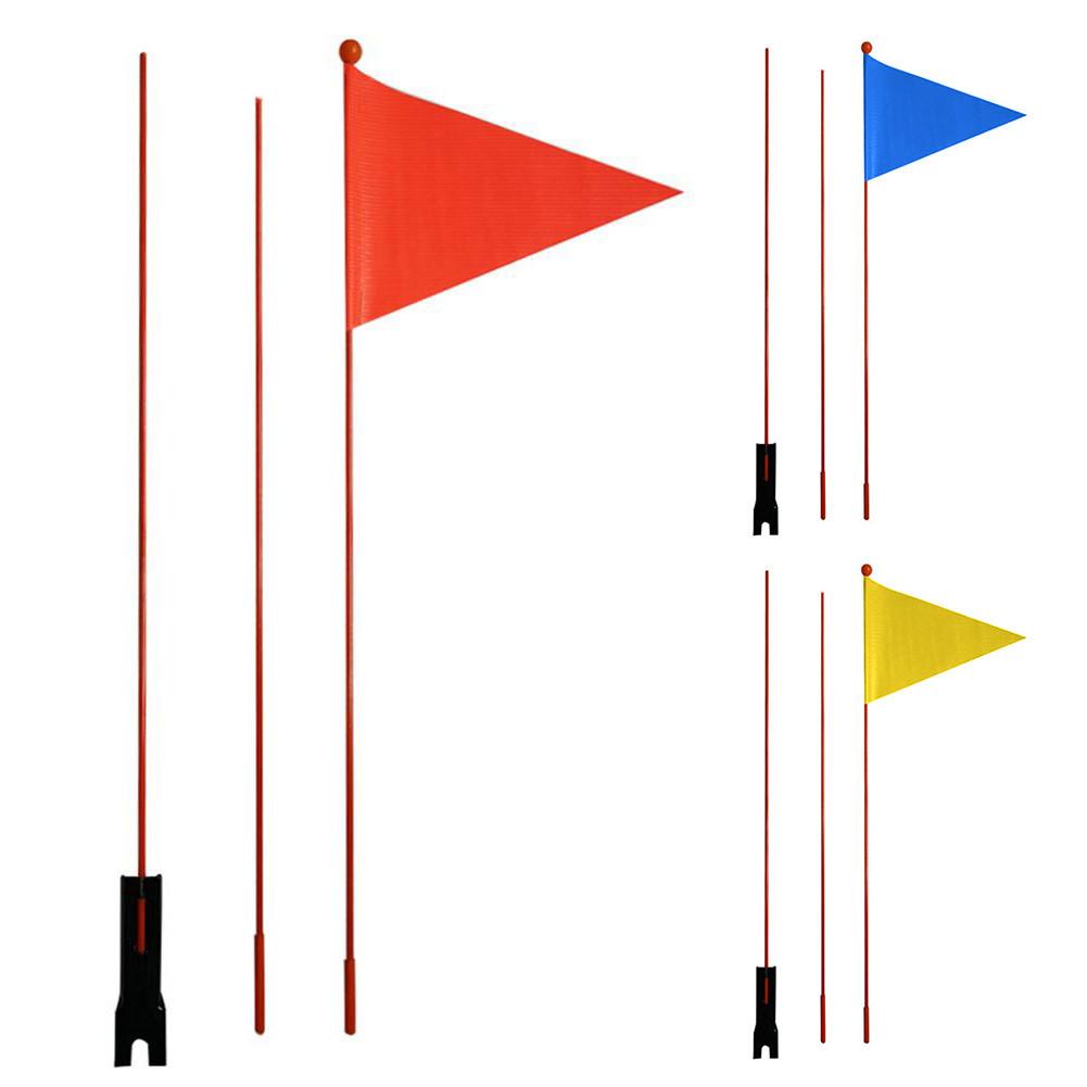 1.8m vélo drapeau étanche montagne enfants vélo sécurité triangulaire mât en fibre de verre pôle drapeau cyclisme équipement