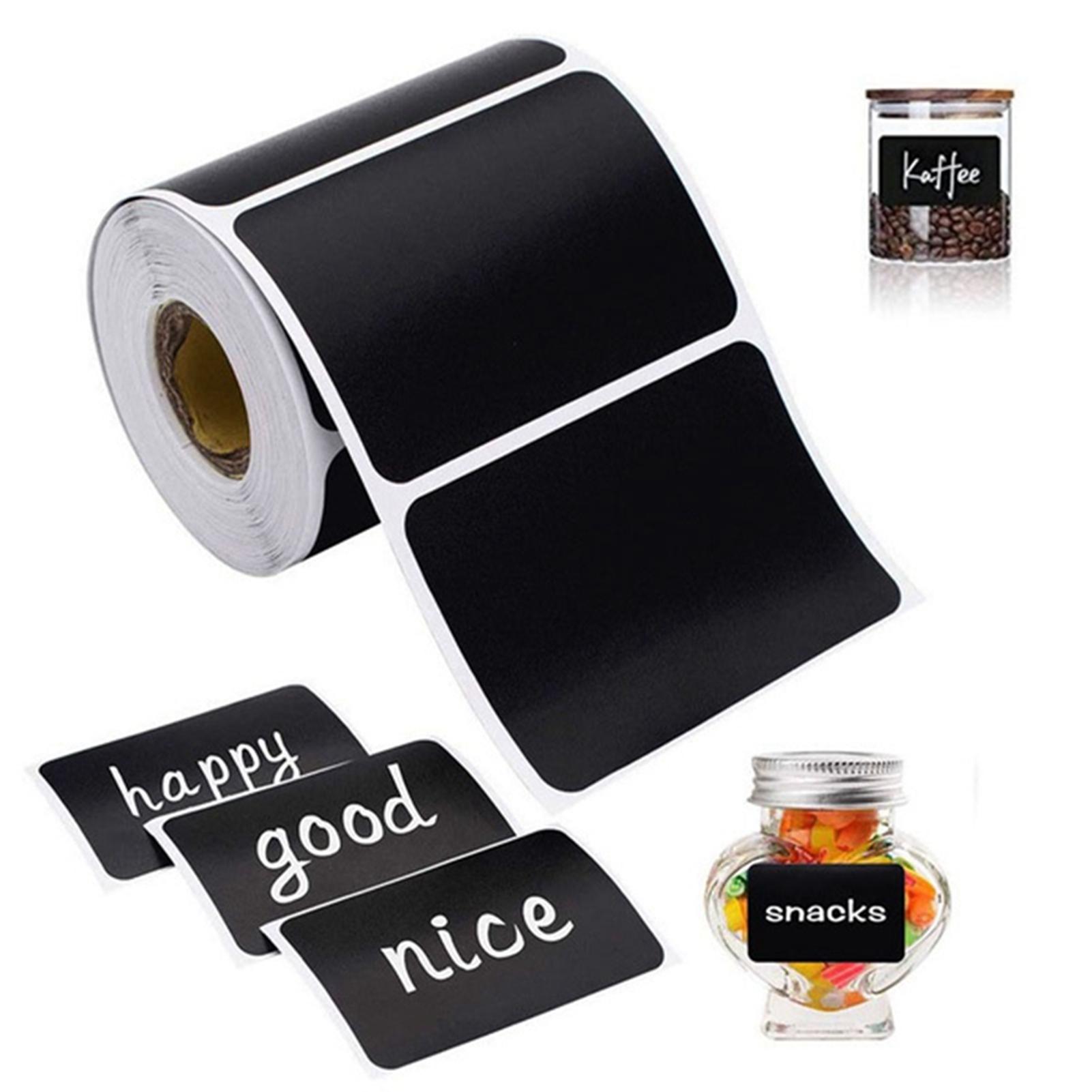 Thank You Stickers Labels PVC Removable Waterproof Blackboard Sticker Packaging Kitchen Jars Organizer Labels