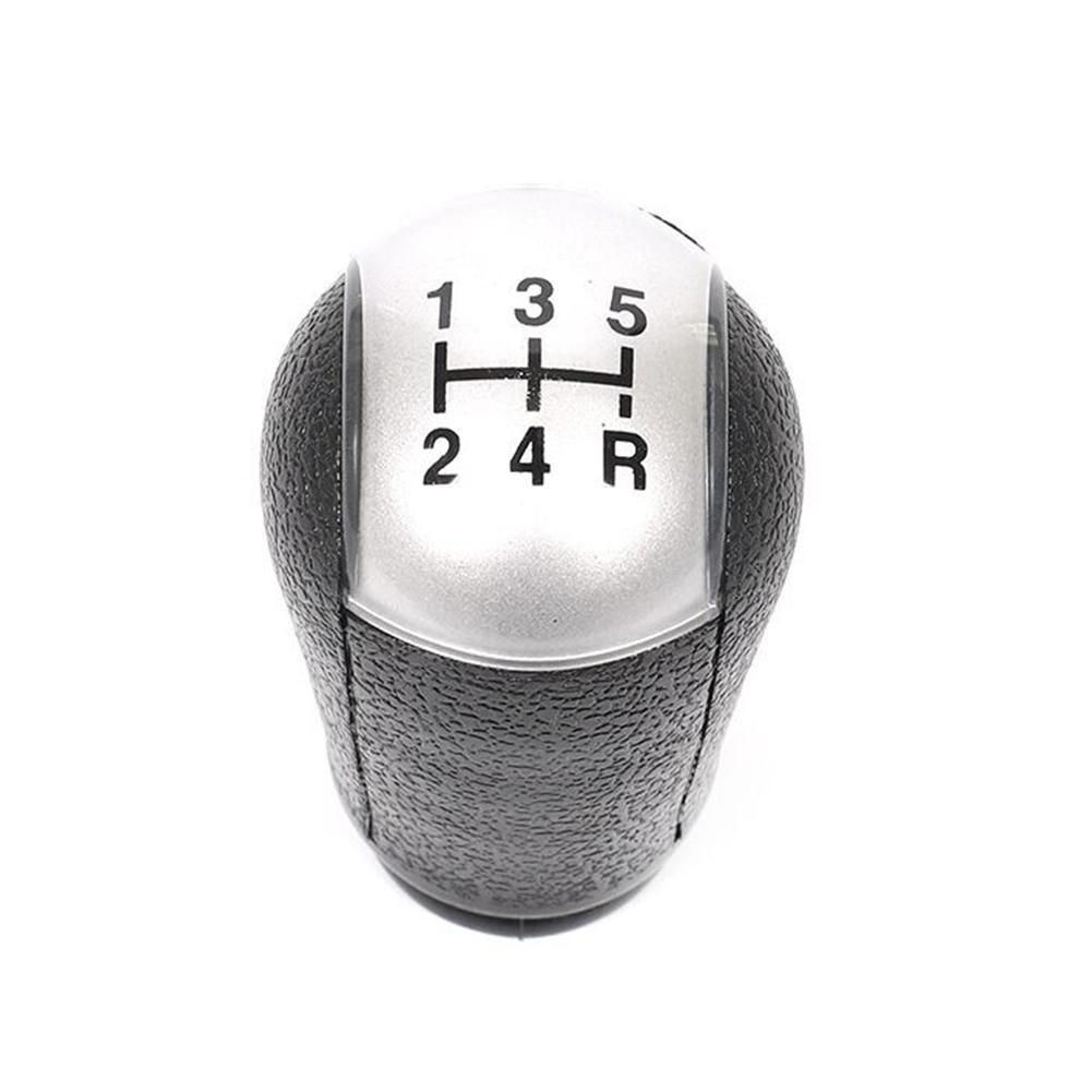 5 Speed Manual Car Gear Shift Knob For Ford Focus Mondeo MK3 S-MAX C-MAX Mustang Galaxy Fiesta MK6 Transit Black/Silver: Silver
