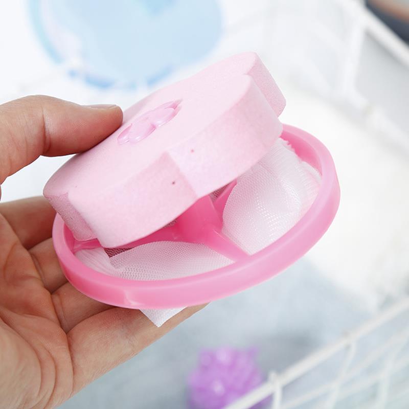 1/4 Pcs Floating Washing Ball Laundry Balls Laundry Washing Net Bag Debris Filter Pink Blue Washing Machine Cleaning Hair Filter